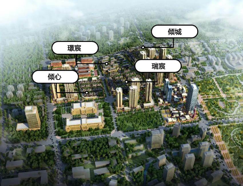 重慶金茂國際生態(tài)新城4個別墅組團分布圖